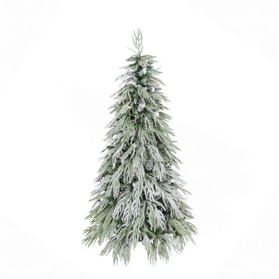 Arbre de Noël enneigé 5 pi avec sapin de Noël