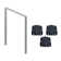 80''H Prehung Door Hardware Kit / Trimmable Jamb,Hinges,Right Hand