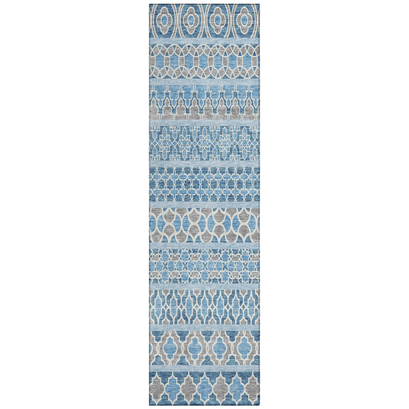Juli Flatweave Washable Moroccan Indoor / Outdoor Rug, Runner 2'3" x 7'6"