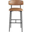 Tabouret de bar rembourré en cuir Lupita-840074843-840074840