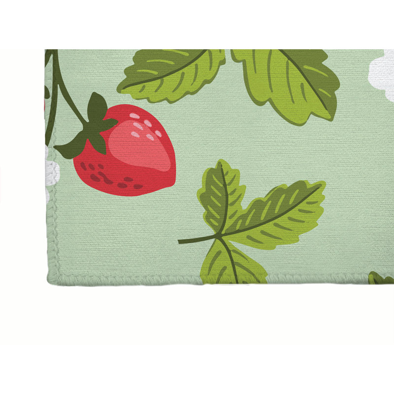 Strawberries Outdoor Rug, Runner 2'6" x 8'