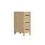 Meuble-lavabo de salle de bain de 30,5 cm avec comptoir, panneaux plaqués et contreplaqué, base indépendante au design distinctif, système de rails, installation facile, esthétique minimaliste contemporaine, couleur bois naturel, 56,6 cm