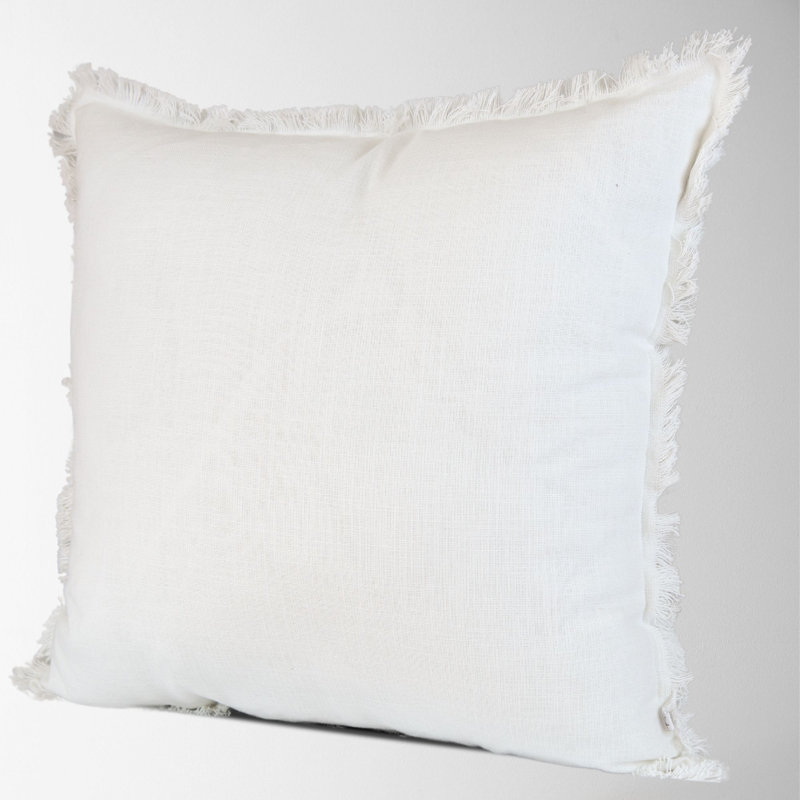 Cotton Pillow Cover, White