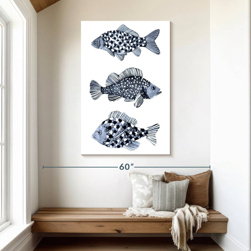 Brampt Blue Fish II, 48" H x 32" W