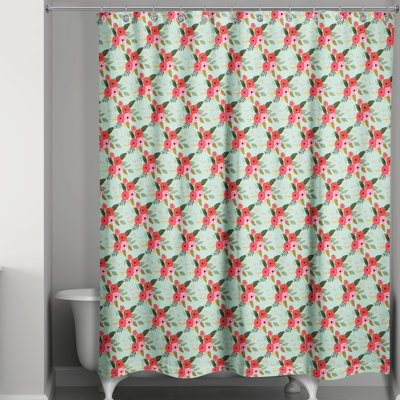 Rideau de douche simple floral Sofiane