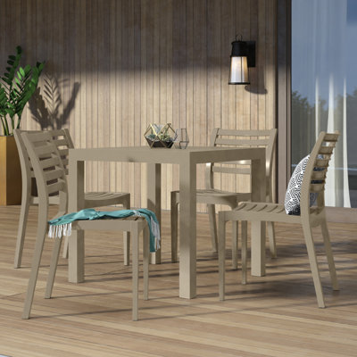 Quadis 4 - Person Patio Dining Set with Square Table