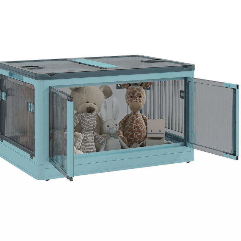 Bacs de rangement empilables avec couvercles, roulettes et HOMcom