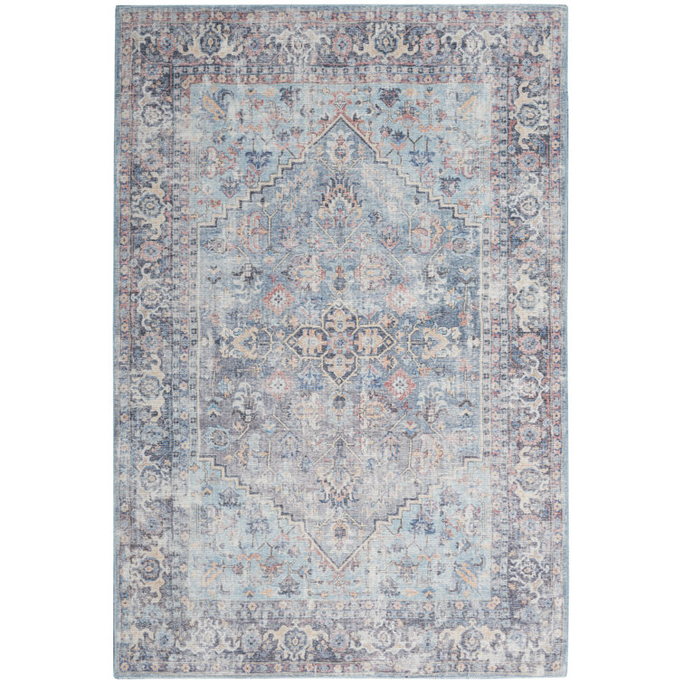 Quillin Machine Washable Oriental Area Rug 
