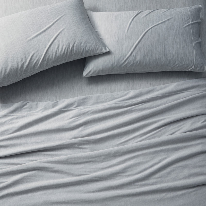 Gray Full Size Polyester Cooling Sheet Set