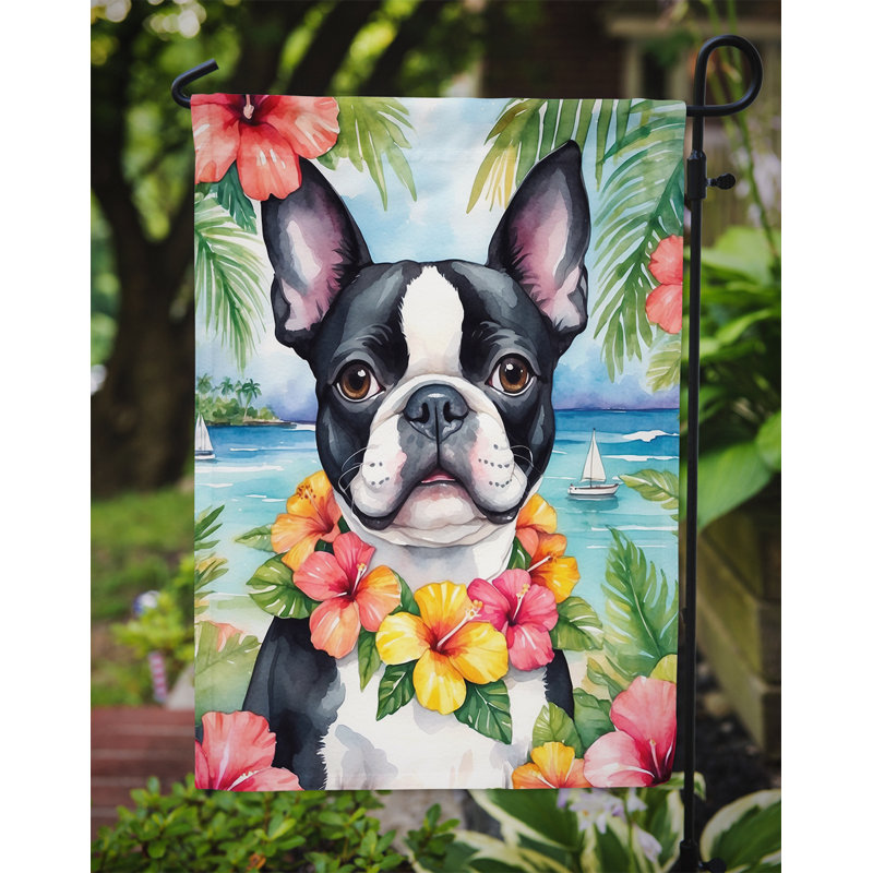 Drapeau de jardin en polyester double face H 15,5 po x l 11,25 po
