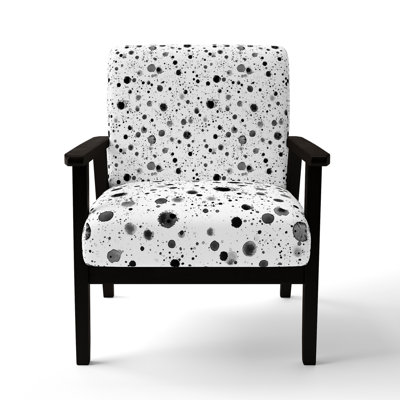 Modern Upholstered Chair - black and white bubble Black Arm Chair