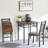 Dining Room Furniture - Wooden Table, 26.99 In. Depth, Antique Brown Kitchen Metal Wood 29.43 Height, Style