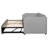 Twin Size Velvet Upholstered Daybed with Pop Up Trundle-1290796907