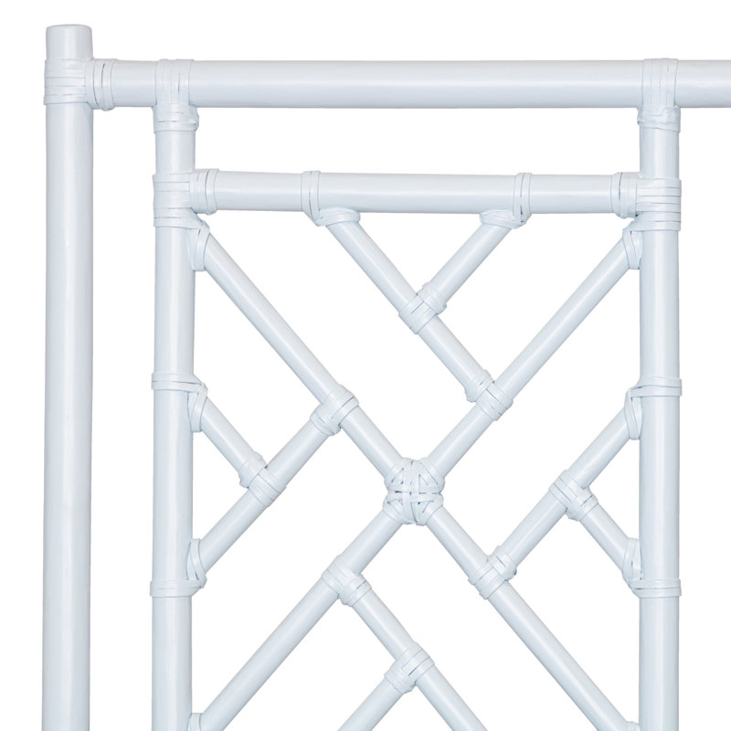 Lit standard Chippendale, Simple, Bleu clair