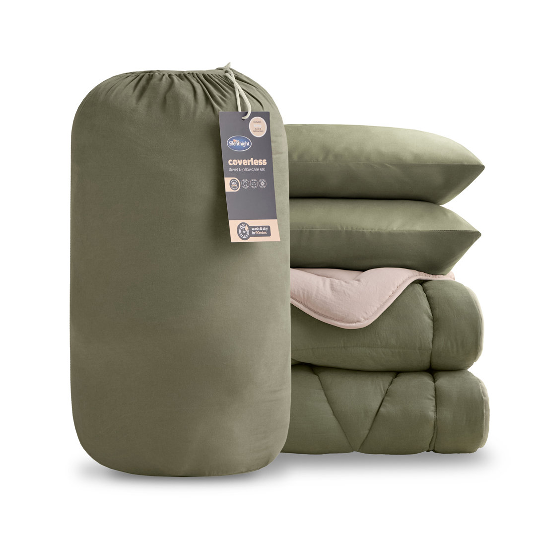 Silentnight Luxury Washed Coverless 10.5 Tog Duvet and Pillowcase