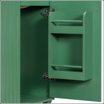 Meuble-lavabo de 24 pouces avec lavabo, structure en bois massif, porte à fermeture douce et grand espace de rangement pour les salles de bain modernes