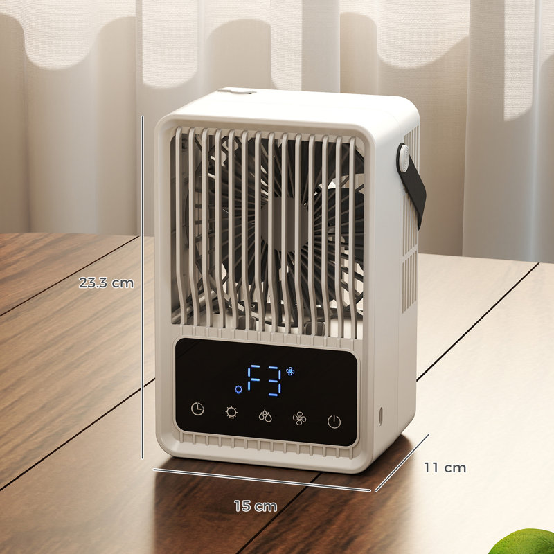 Desk Fan, White/Black