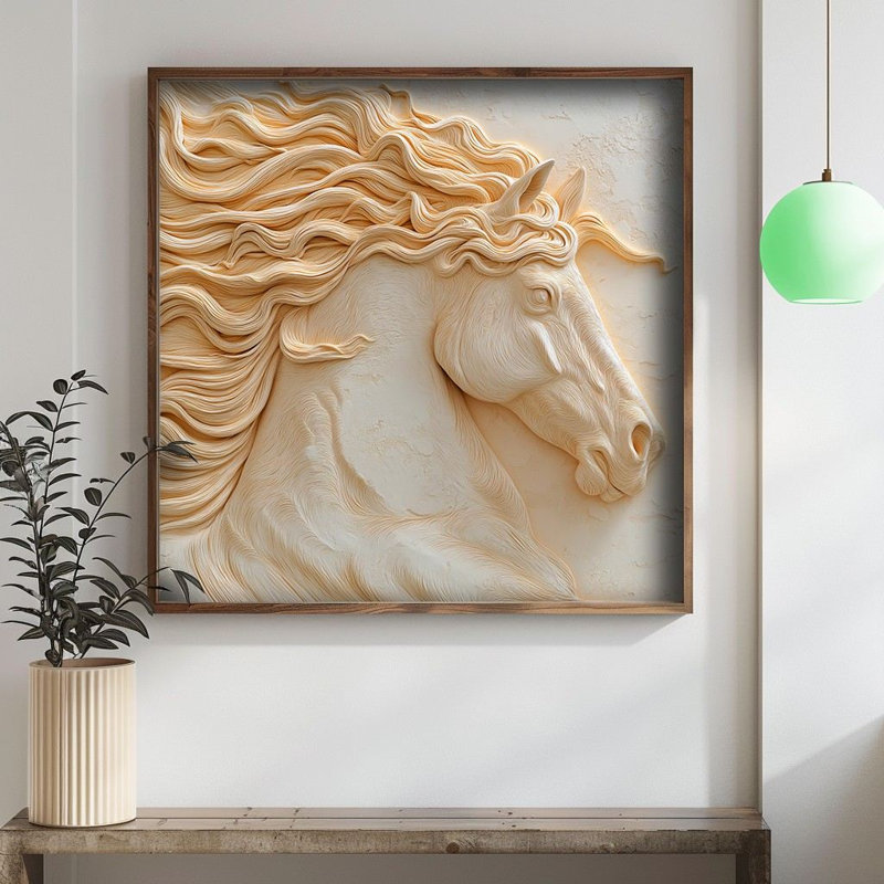 Peinture décorative en panneau de fibres à densité moyenne, H 13,39 po x l 13,39 po
