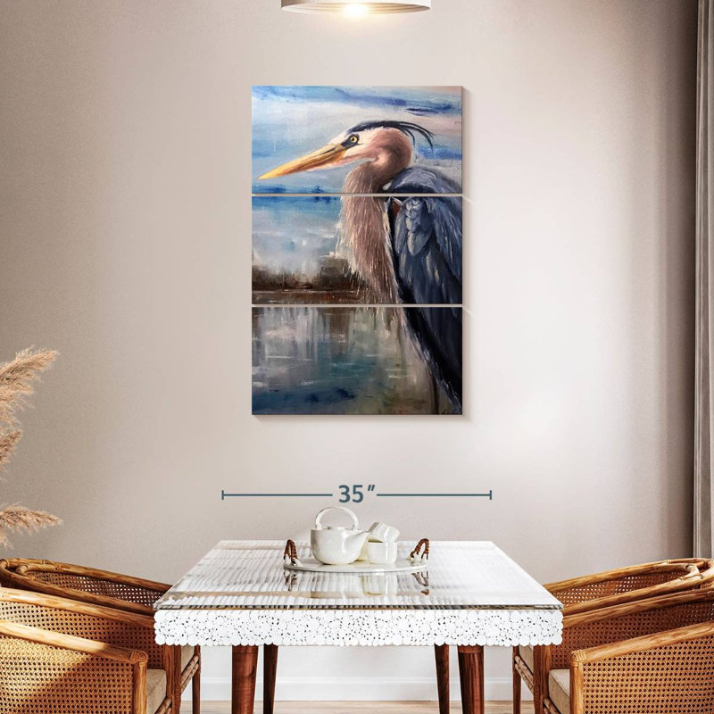 Brampt Resting Great Blue Heron, 45" H x 28" W