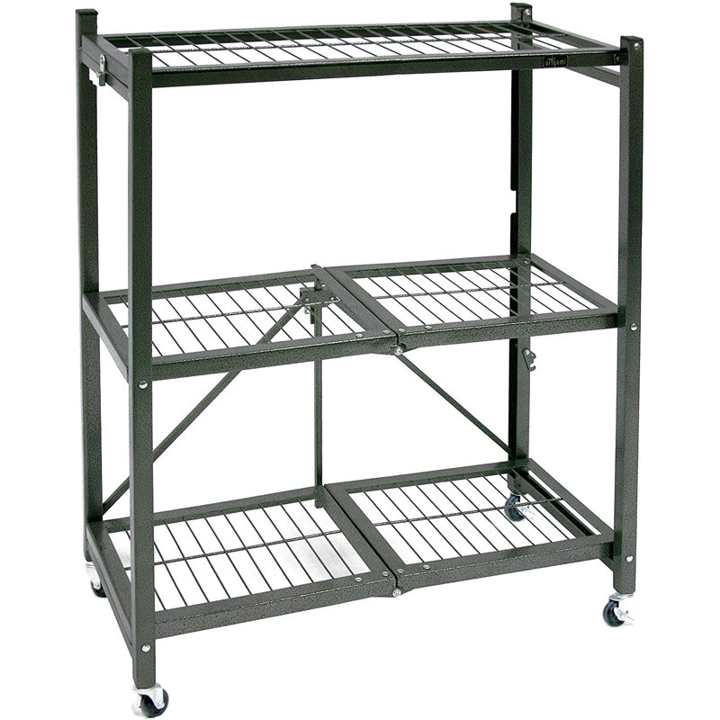 35.4'' W Metal Shelving Unit with Wheels