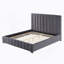 Grand lit gris foncé
