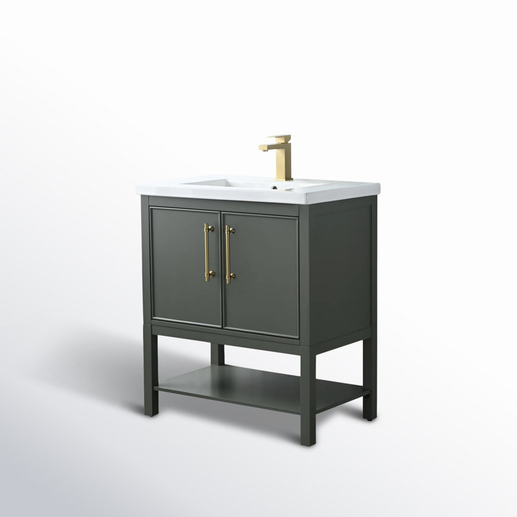 Jewell 30'' Single Bathroom Vanity with Ceramic Top