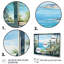 Seaside Tropical View II - Coastal Windows 5 Piece Wall Art Set-1689889702