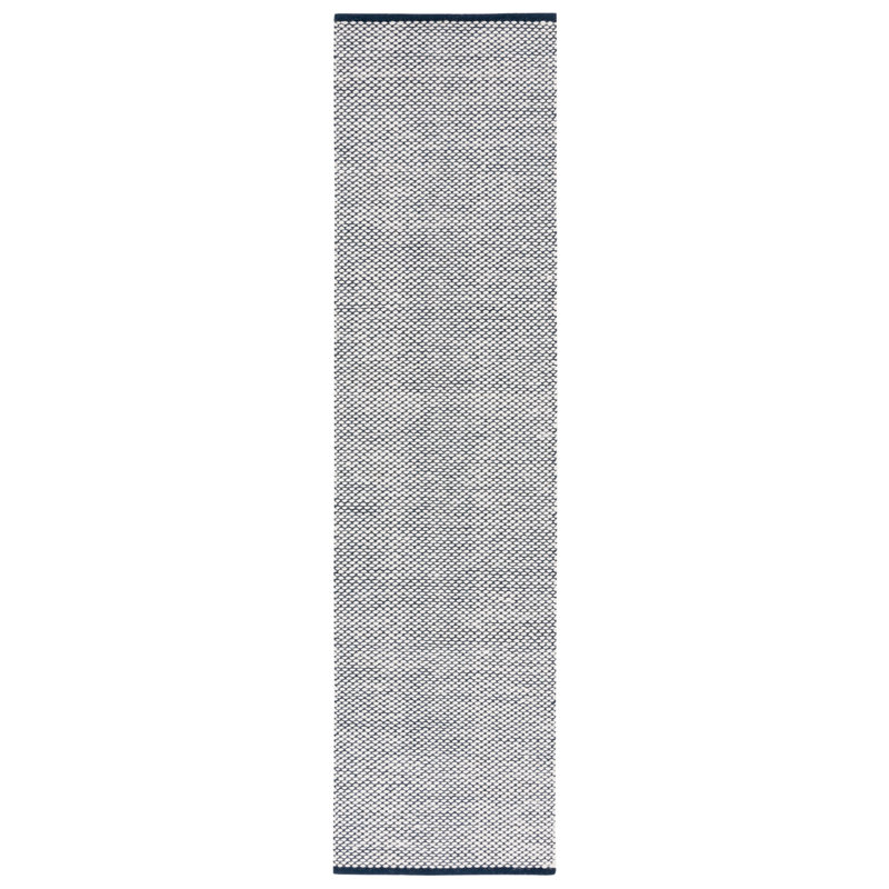 Selenia Flat Weave Wool/Cotton Rug in Ivory/Gray, Runner 2'3" x 9'