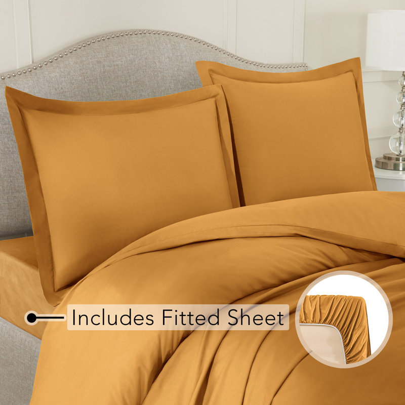 Modern & Contemporary Duvet Cover, Twin Duvet Cover + 2 Additional Pieces, Mocha Light Brown
