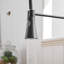Robinet d'évier de cuisine noir mat avec buse rétractable, poignée à levier unique, matériau en laiton, revêtement par points, contrôle de débit pratique, manuel d'installation rapide