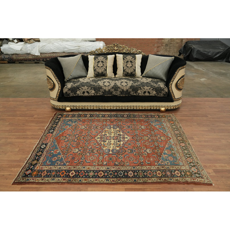 Tapis traditionnel en laine à teinture végétale 5 x 7