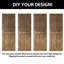 Homacer dark walnut unassembled & finished slanted stripe design two barn door with non-bypass installation hardware kit, interior use only-114504204
