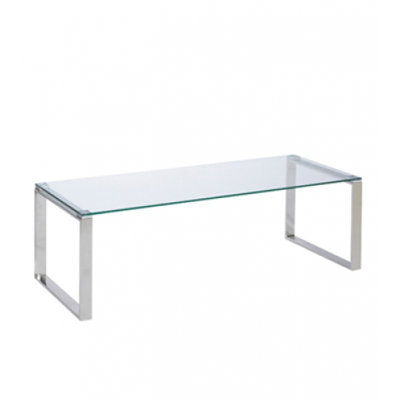 Table basse avec plateau en verre Eugenia
