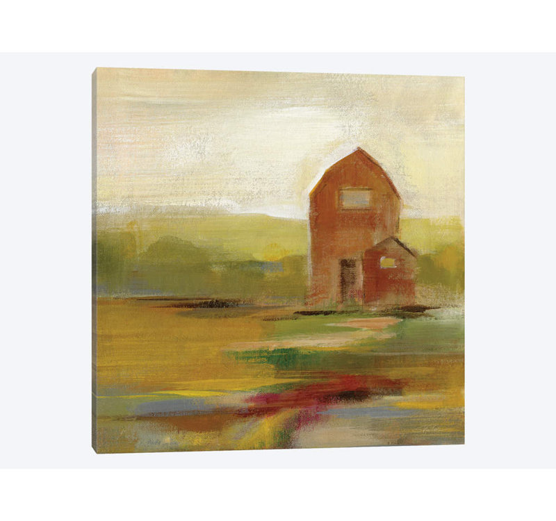 « hillside grange ii » par silvia vassileva,, impression sur toile, H 18 po x l 18 po x P 1,5 po, Pas de tapis