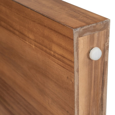 Rustic Console Table with Fluted Drawer Front