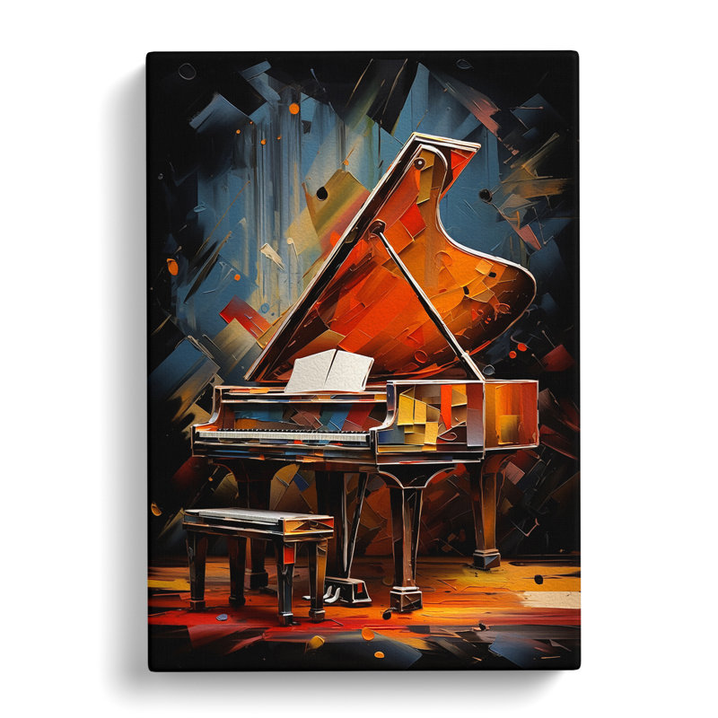 Piano Modern Art - No Frame Art Prints - Wrapped Canvas, 76cm H x 50cm W x 3cm D