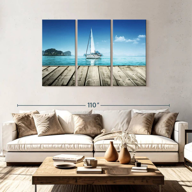 Mehar Sailboat Pier, 48" H x 74" W