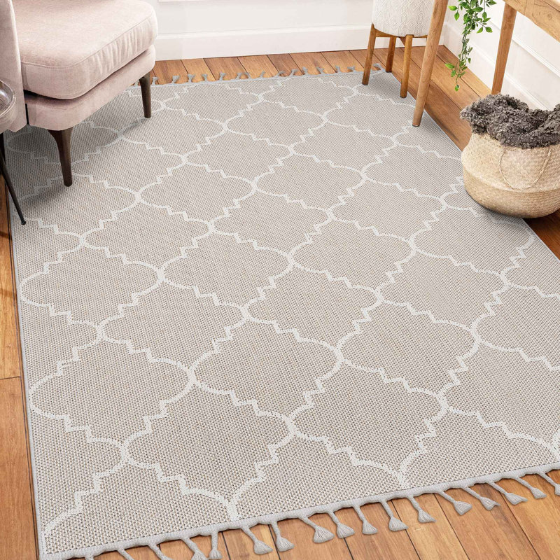 Collection Trellis Indoor/Outdoor Area Rug, Rectangle 7'9" x 10'