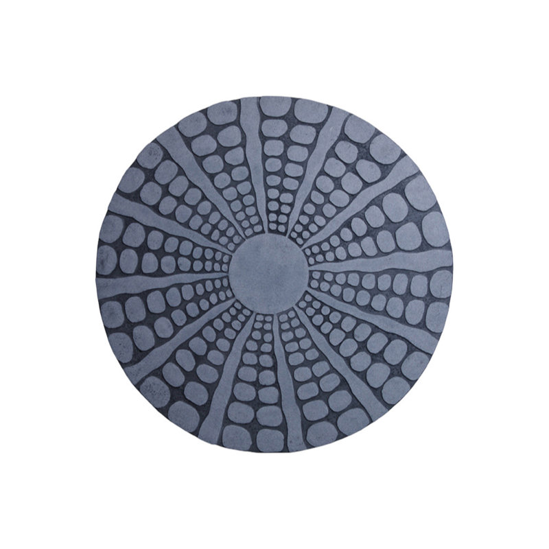 Round Sandstone Wall Decor with Stardust Pebble Large, Gray, 28" H x 28" W x 2.5" D