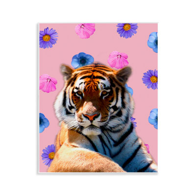 Floral Safari Tiger Wall Plaque, design by Marcus Prime