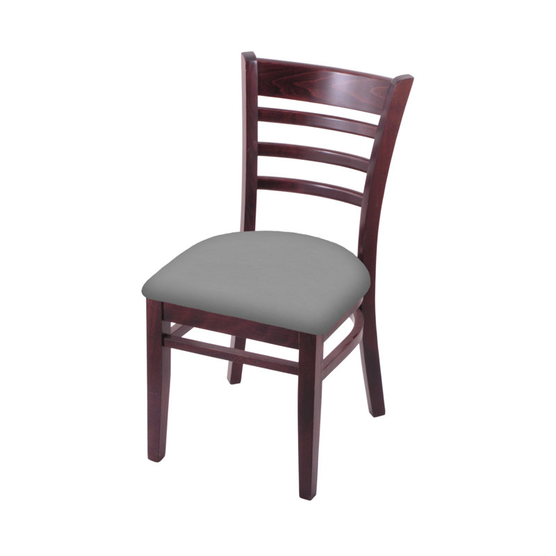 18'' H Upholstered Beech Side Chair, Dark Cherry, Canter Folkstone Gray