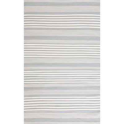 Rugby Striped Area Rug in Light Blue