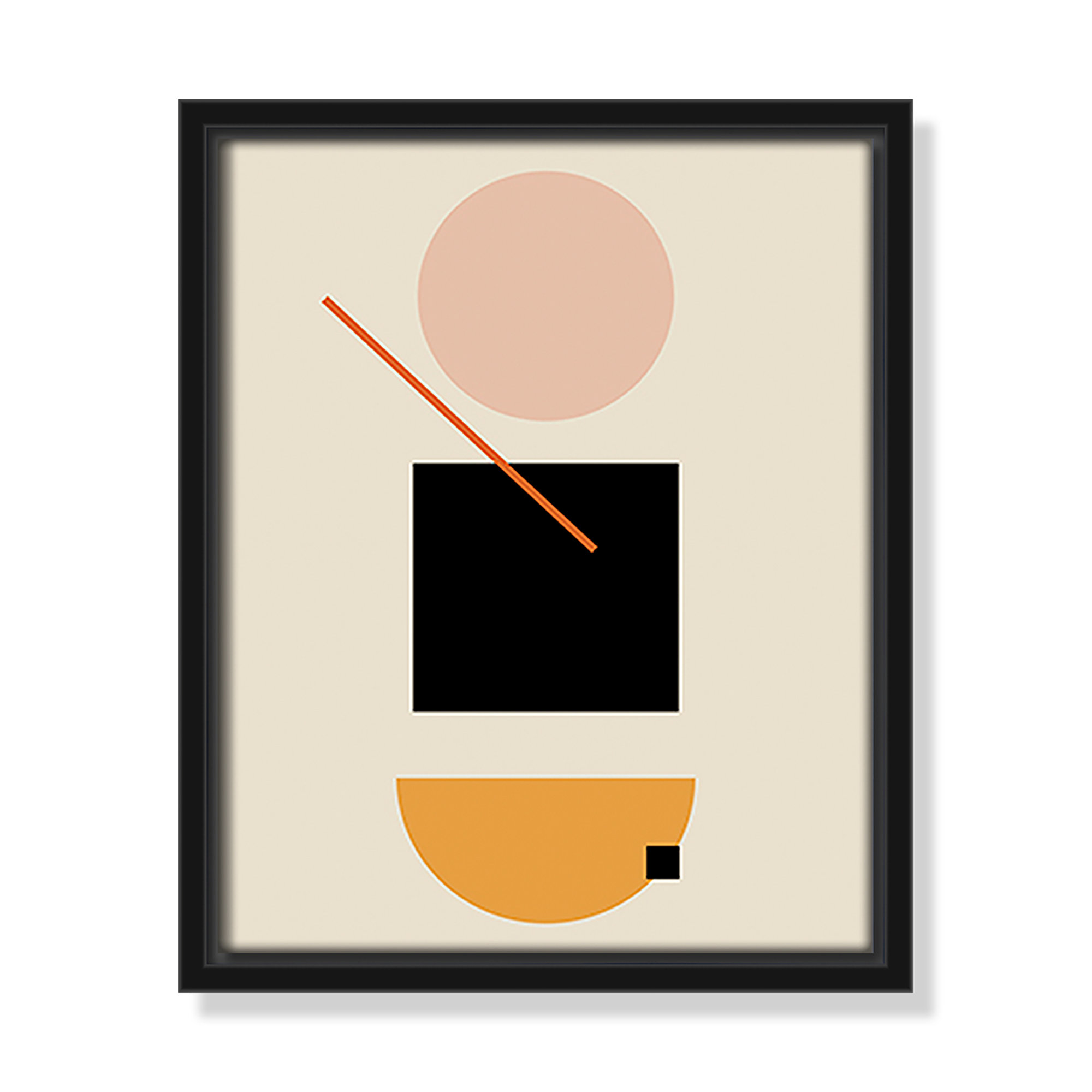 Simple Shapes by Daniela Santiago, Black Framed, 11.5" H x 9.5" W x 2" D