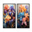 Iris colorés avec leurs courbes distinctives - Iris, ensemble de 2 reproductions d'art sur toile-102577345-102577340