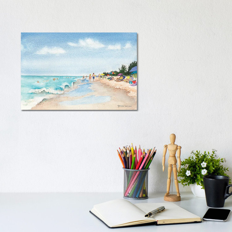 Florida Beach Day par - Peinture, H 8 po x l 12 po x P 0,75 po