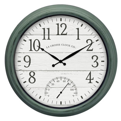 Indoor/Outdoor Quartz 15.75" Wall Clock