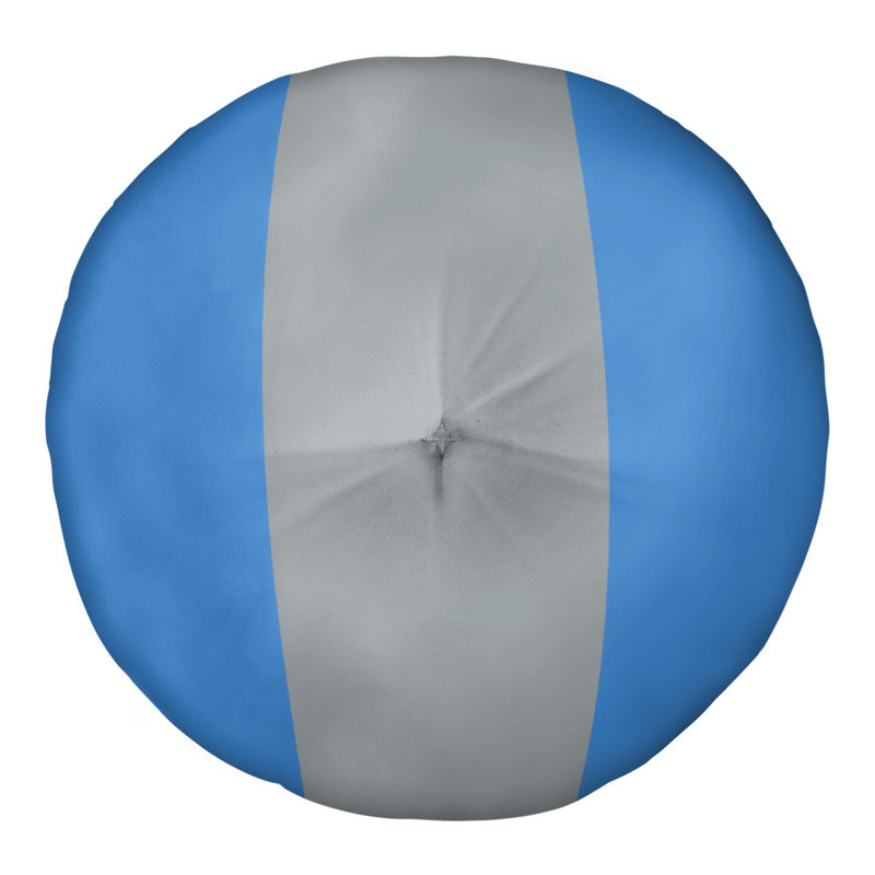  Coussin de sol touffeté, Bleu / Gris, H 26 po x l 26 po