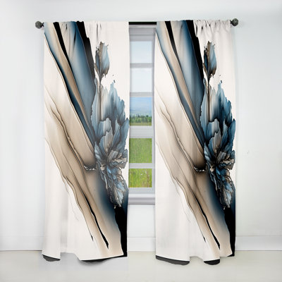 Iban - Floral Velvet Curtain - 1 Panel