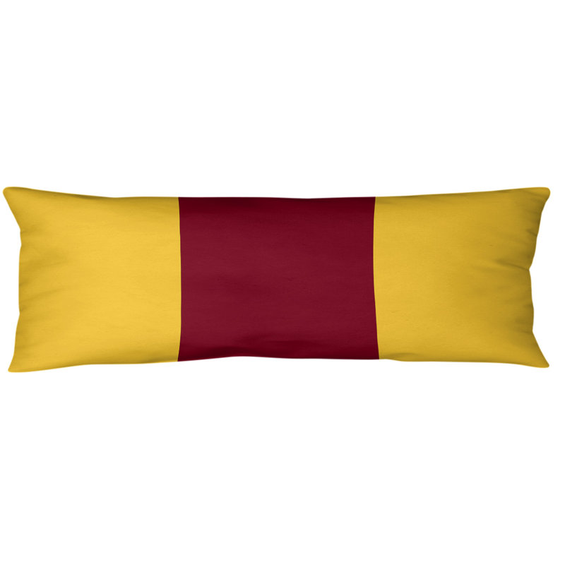 Oreiller de corps en polyester / polyester Arizona Football Stripes, Jaune / marron / jaune, Adairsville