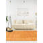 Tapis décoratif en laine noué à la main de conception unique noué à la main new age de style persan 18/20 orange 6 pi 2 po x 8 pi 6 po